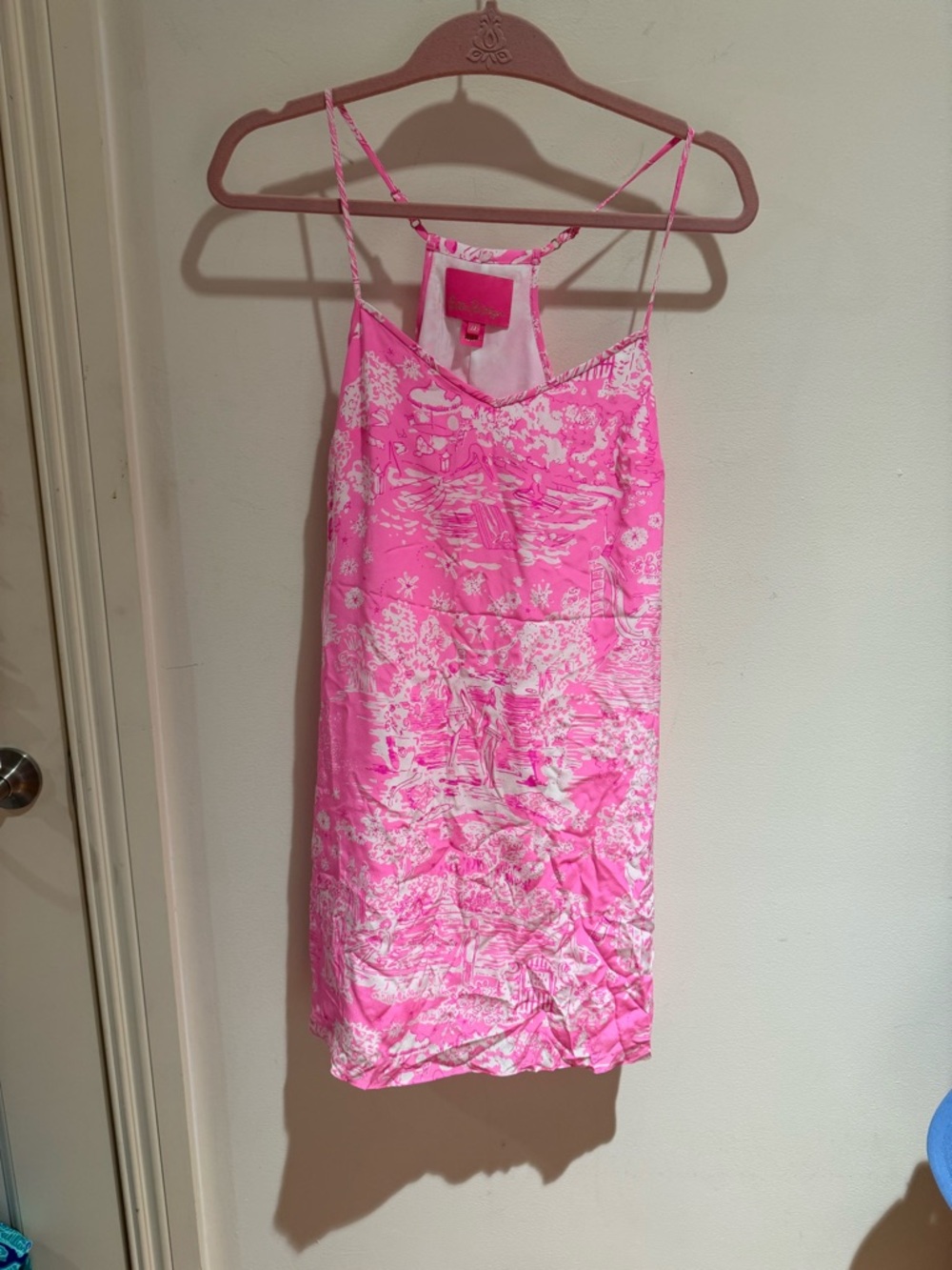 Lilly Pulitzer silk dusk dress skinny dipping pink